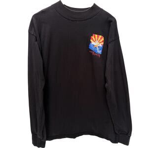 NATCA Phoenix Tower Skull Long Sleeve Shirt Mens Large Black Back Graphic